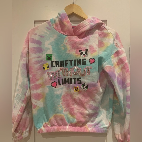 Kids tie dye Minecraft hoodie - Picture 1 of 3